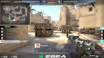 ESEA CSGO -  1vs5 ACE CLUTCH #de_mirage