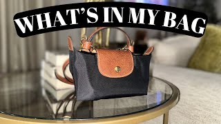 WHAT'S IN MY BAG 2024 | LONGCHAMP LE PLIAGE MINI REVIEW