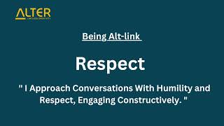 Ep 25 | Alter Core Values | Respect | I approach conversations with humility and respect