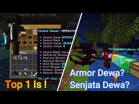 Tutorial Jadi Top Is 1 Skyblock Server AlwisusiloDan Resorpack BPK S3 Ada Senjata Dewa+Armor