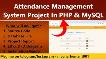 Online Attendance Management System Project in PHP and MySQL || With Source Code