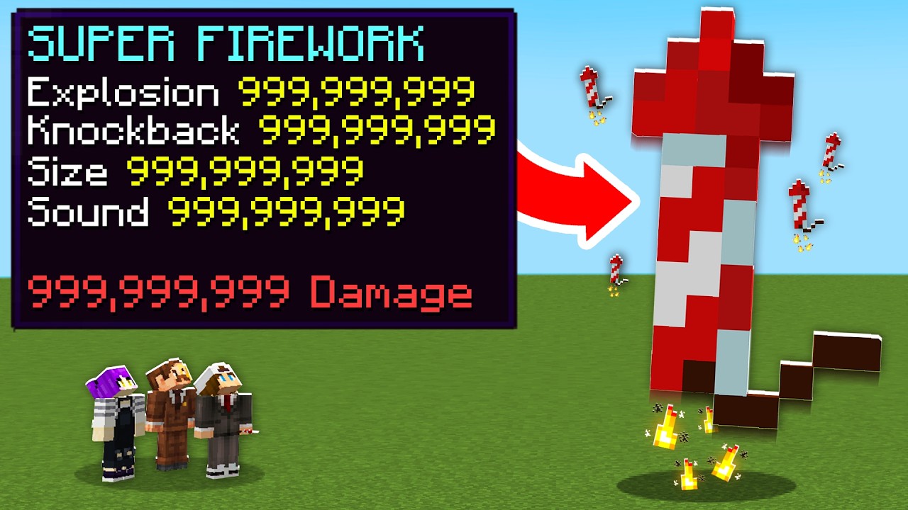 Minecraft, But Fireworks are UPGRADED...
