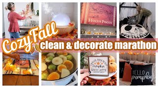 Cozy Fall Clean & Decorate With Me Marathon & Halloween Decorate Tiffani Beaston Homemaking 2023 🍂🎃