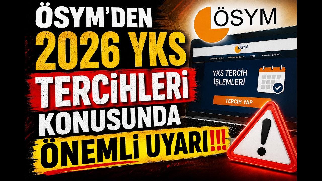2026 YKS TERCİH YAPAN ADAYLARIN DİKKATİNE!!!