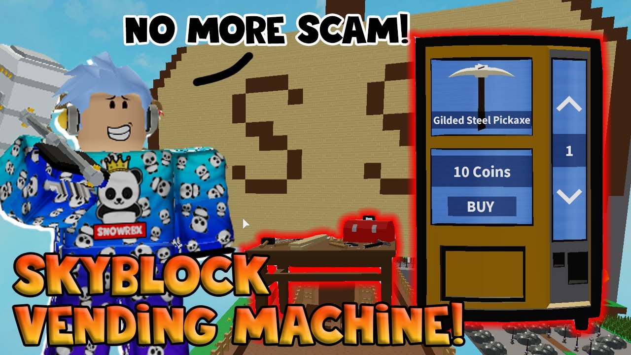 How To Use Vending Machine In Skyblock And More Skyblock Roblox Youtube - vending machine vending machine vending machine roblox