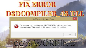 FIXING ERROR D3DCOMPLIER 43.DLL MISING FROM YOUR PC || 100% WORKING AND WITH PROOF !!!