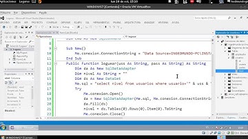 Loguin con generación de menú dinámico con Visual Basic