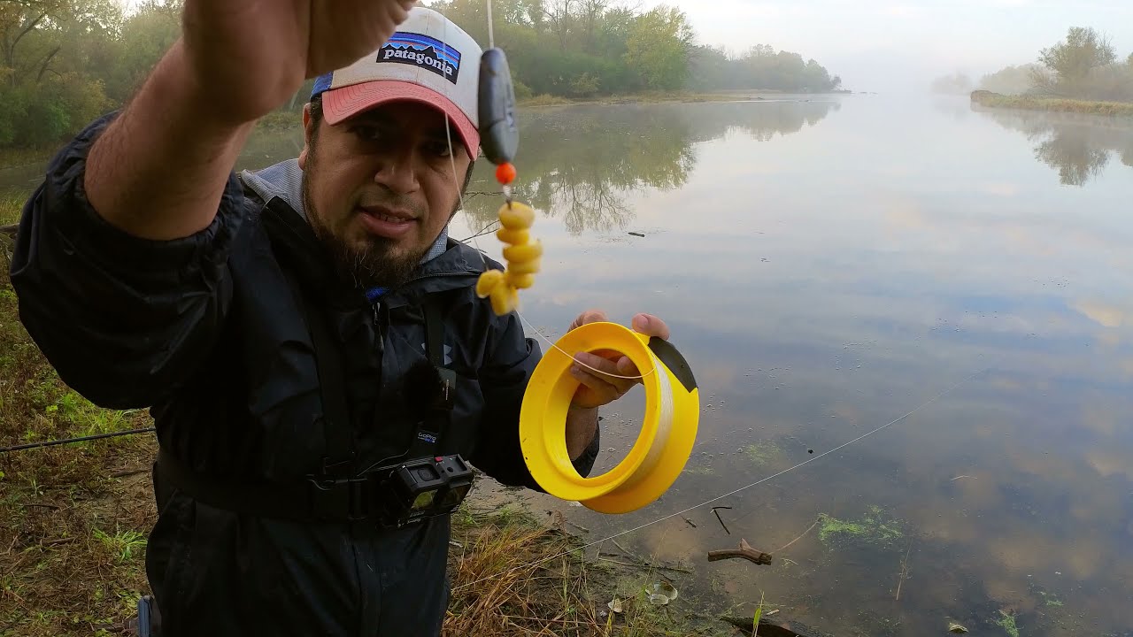 Pesca INGENIOSA con carrete y línea de mano , hand fishing