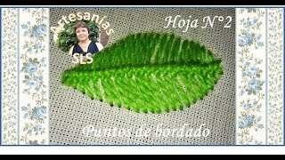 Puntos de bordado ♥ Hoja N°2 ♥ Hand embroidery ♥