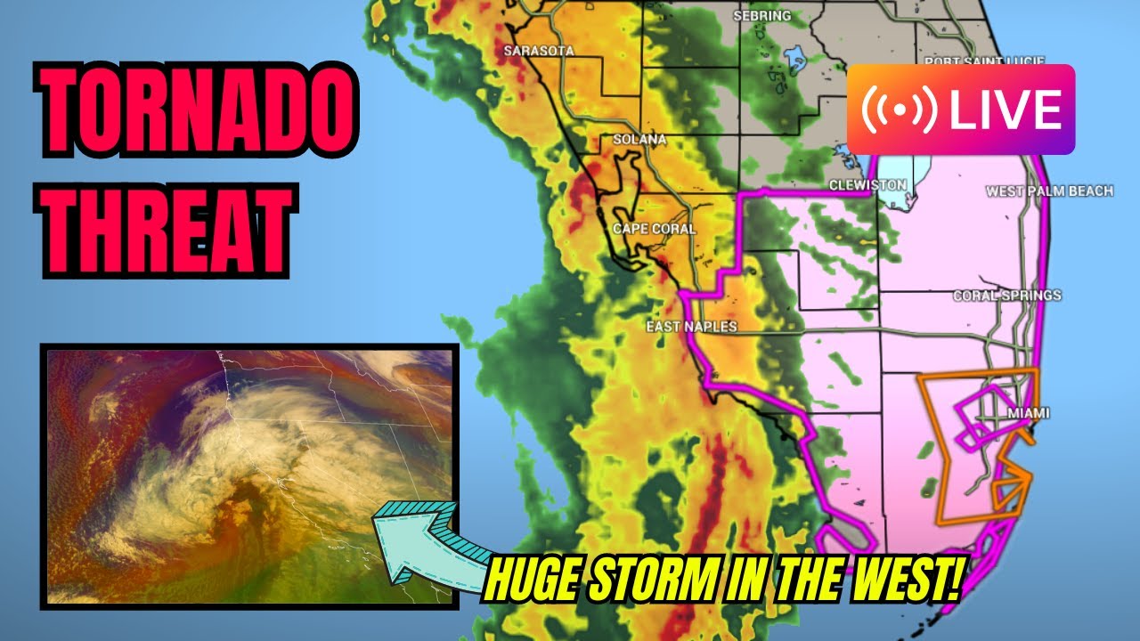 Powerful storm slams CA, Tornado threat in FL - YouTube