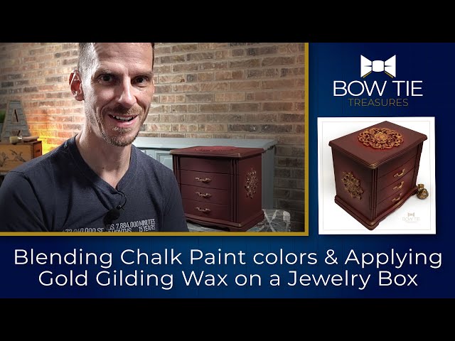 Gold Accents With Gilding Wax For Painted Furniture Makeovers