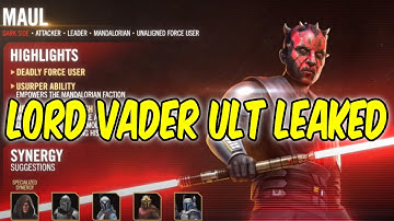 Lord Vader Ultimate Ability & Maul Not Used With Mandos