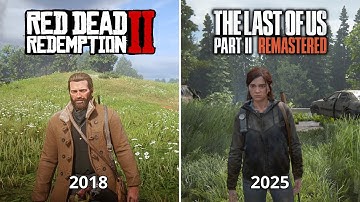 The Last of Us Part II Remastered vs Red Dead Redemption 2 - Physics and Details Comparison