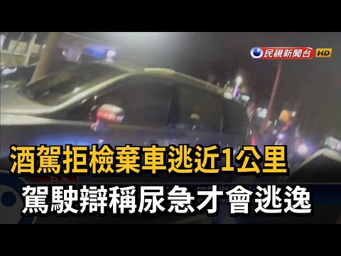 聚餐酒駕拒檢逃逸 警開兩槍駕駛棄車逃仍遭逮－民視新聞