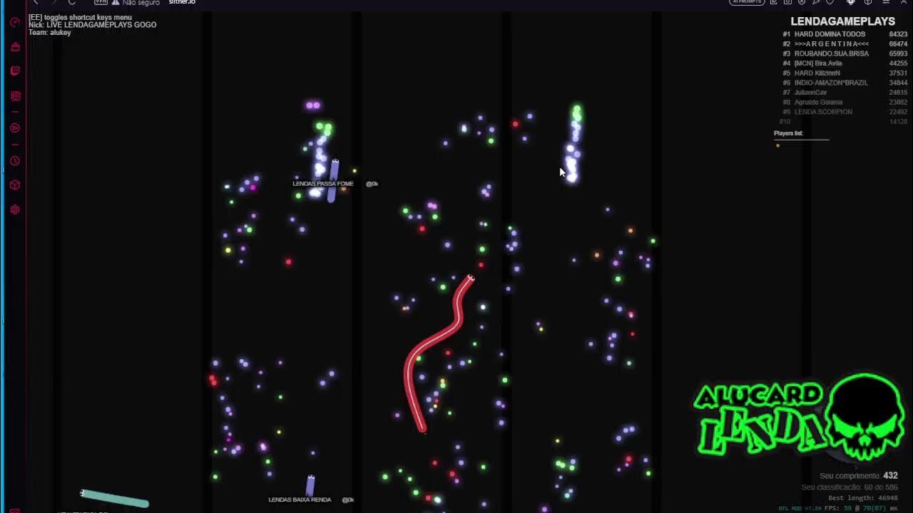 Slither.io - Minhoca Imortal - Vídeo épico TOP 1 