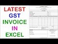 GST Invoice in Excel, Create Invoice in Excel, Excel Practice invoice