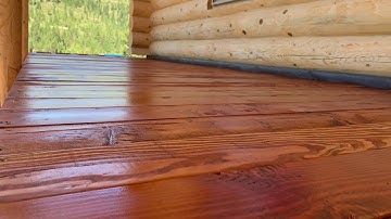 How to apply stain to your deck of your loghome