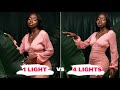 ONE LIGHT VS FOUR LIGHTS. A STUDIO LIGHTING PHOTOGRAPHY BTS || More lights = better photos?