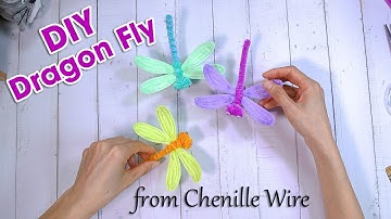 DIY DragonFly || How to make DRAGONFLY from Pipe Cleaner || Easy tutorial chenille wire