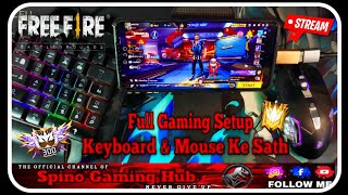 🔥 Best Keyboard Mouse FF Mobile gaming setup 📲🖱️⌨️| Spinogaminghub| #shortslive #freefire #viral