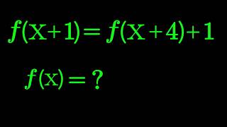 Cambridge Entrance Level | Functional Equation f(x+1) = f(x+4) + 1