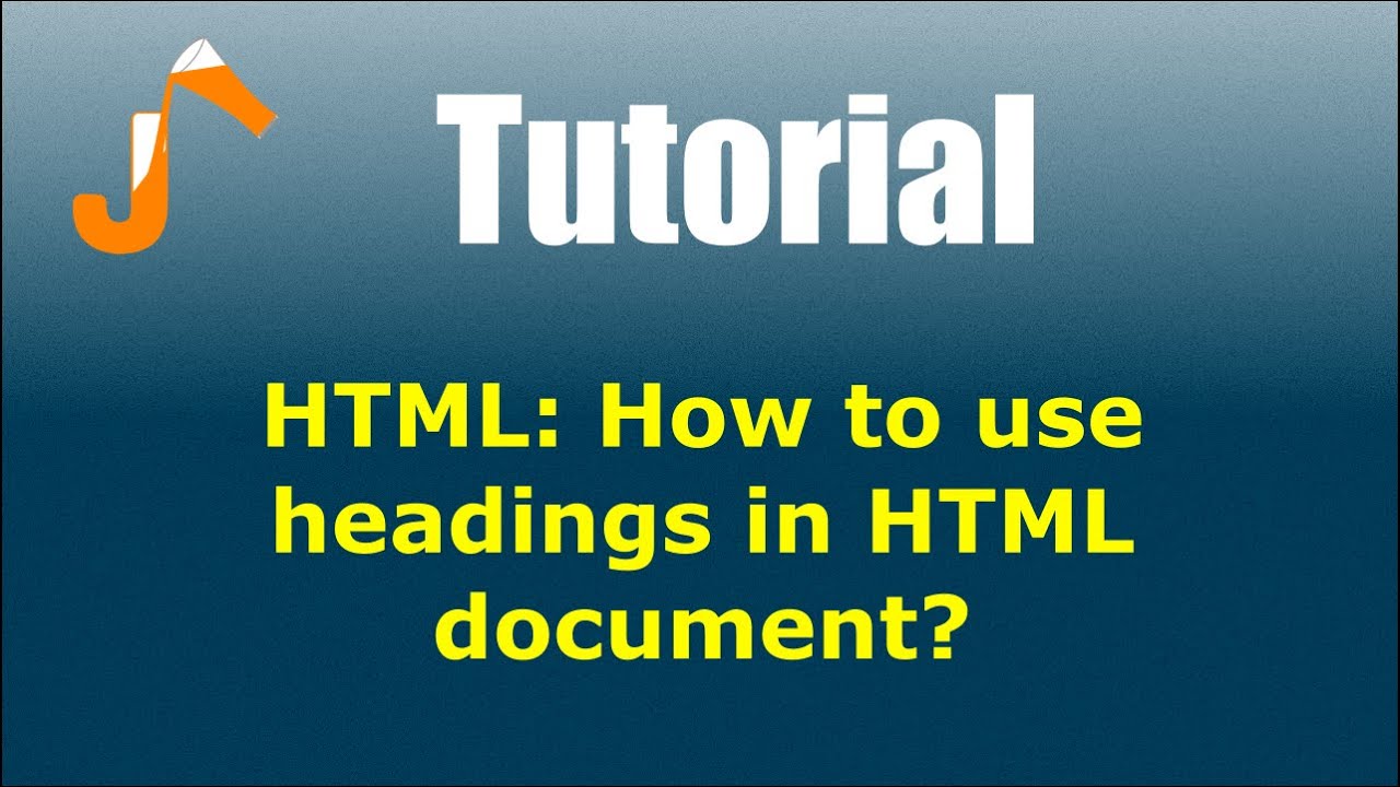 HTML: How to use headings in HTML document? - YouTube