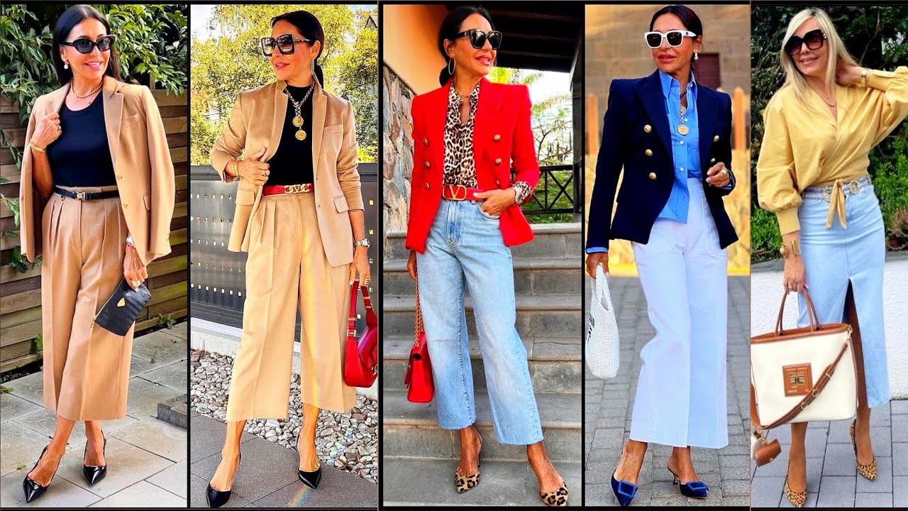 elegant fashion for older women 2025 | stylish looks over 50 | chic outfits for mature women
