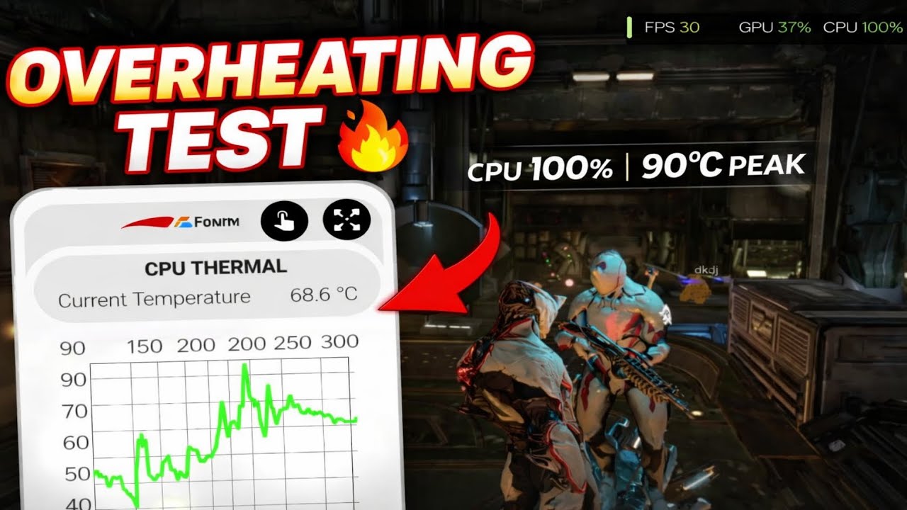 Warframe Mobile Android   CPU Temperature Test | Thermal Throttling ON vs OFF