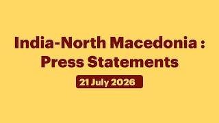 India-north Macedonia : Press Statements