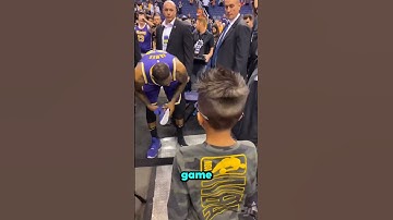 this famous basketball player gave his shoes to a little fan