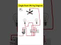 One Fan Two Light Wiring Diagram in a Single Room #electrical #shorts #wiringdiagram