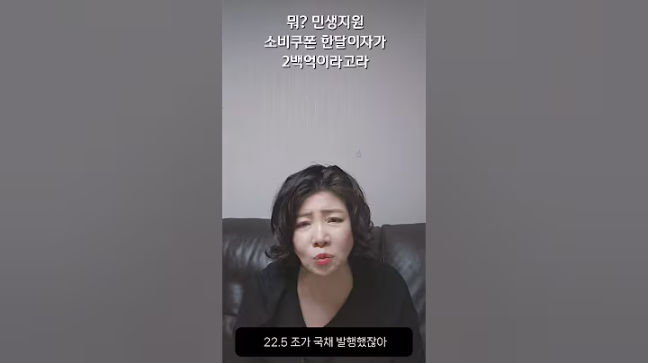뭐, 민생지원금, 소비쿠폰 한달 이자가 2백억이라고라~