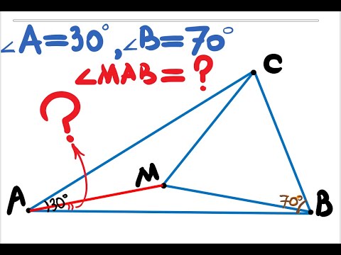 Треугольник BMC является равносторонним. Найдите угол MAB.