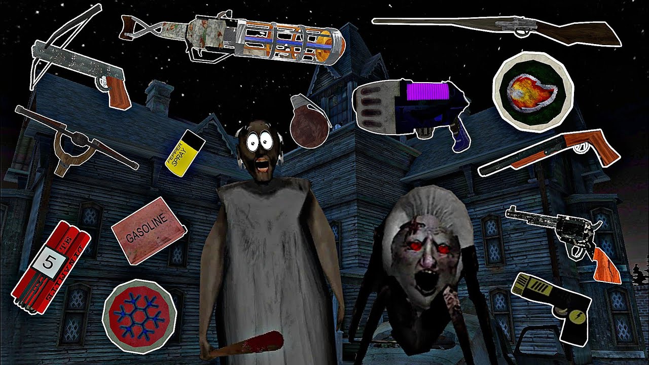 All Weapons VS Granny and Spider Angelina (All Granny chapters)