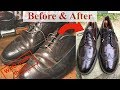 Mystery Shell Cordovan Long Wing Blucher Before & After