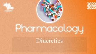 L2,3 Part 2, Principles of diuretic therapy, Pharmacology