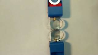 Carts with Metal Rings Colliding  - Lesson 2, Unit 8 1 Contact Forces - Audio Description