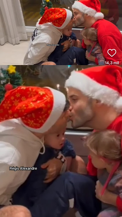 Gay Kiss family babies chrismukkah