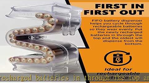 Battery Ladder (TM) Clear AA & AAA Combo Battery Holder/Storage - Vertical Organizer Case That Hold