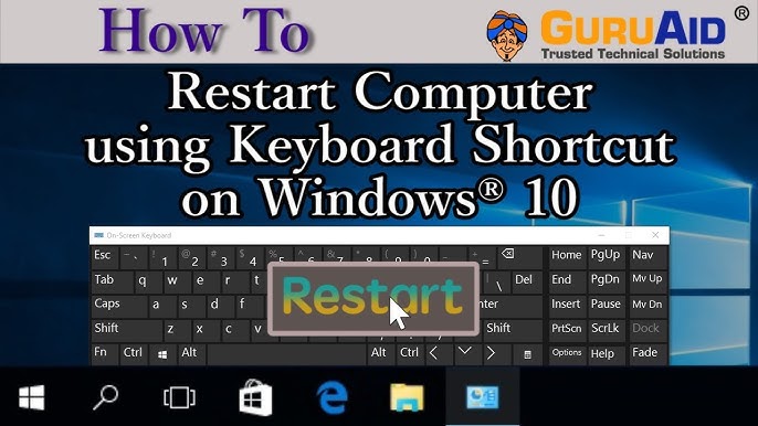 How To Restart A Windows Computer - YouTube