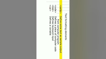 Samp, kbd, code,var tags of HTML