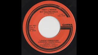 Video thumbnail of "Louise Forestier   Tout L'Monde Est Malheureux (version studio) / Au Bord De La Mer"