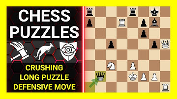 Chess Puzzles to Practice. Themes: Crushing, Long puzzle, Defensive move. Learn Chess
