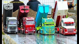 STUNNING RC MODEL CONSTRUCTION SITE ACTION! TRUCKS, EXCAVATOR & TRACTOR ON THE ROADWORKER PARCOURS!