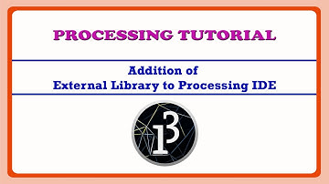 Addition of External Library to Processing IDE | Processing IDE Tutorial