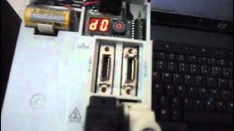 Mitsubishi MR-J2S-350B servo drive test run video