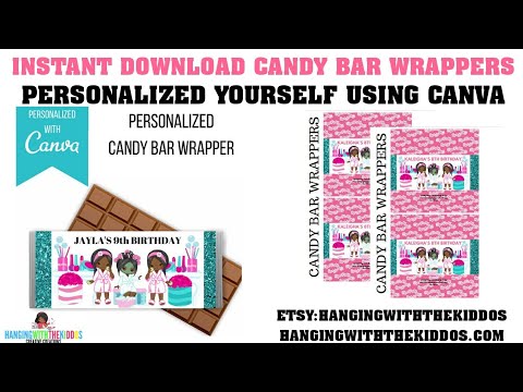 Chocolate Candy Bar Wrapper| How to Personalized Pre-design Labels on canva