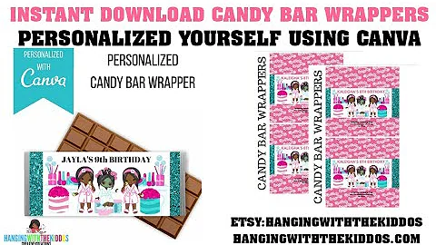 Chocolate Candy Bar Wrapper| How to Personalized Pre-design Labels on canva