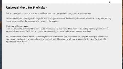 Dynamic Menu: a universal menu for Claris FileMaker