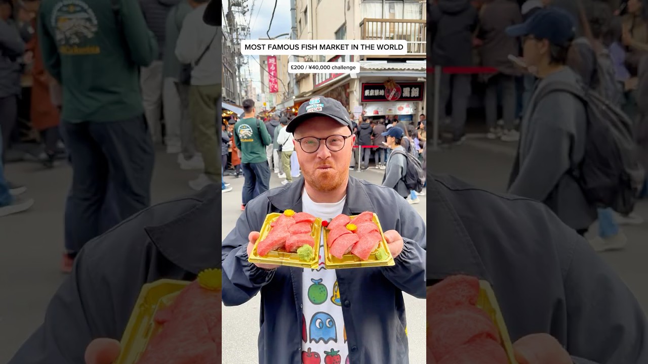 £200 AT WORLDS MOST FAMOUS FISH MARKET 🇯🇵 🎣 #japan #japanfood #tsukiji #shorts